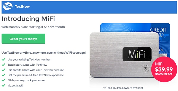 TextNow Without Wifi using Mifi