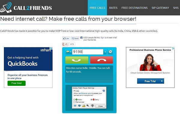 Call2Friends Website