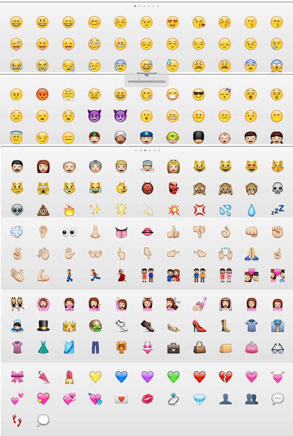 iPhone emoticons