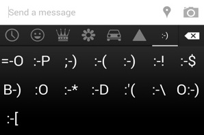 hangout smiley symbols