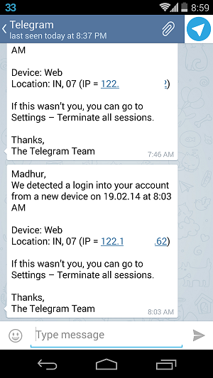telegram app multiple device login